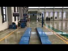 Kasus nyata dengan penggaris roda 3D + lift gunting + slip sisi plat ganda + penguji beban poros + rem ro