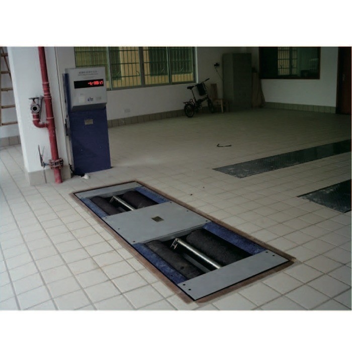 Cartesykj Peralatan Pemeriksaan Kendaraan Penguji Rem Roller 4T Penguji Rem Roller Berlawanan dengan Tes Rem beban poros