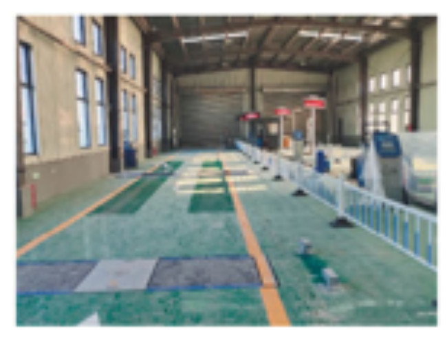 Tata letak lokakarya pengujian untuk tugas berat- Performance Vehicle Testing Test Line untuk stasiun pengujian