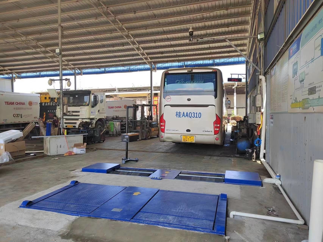 Cartesykj 10T Pemeliharaan kendaraan sekunder dan jalur pengujian Penguji rem rol dengan penguji geser sisi beban poros