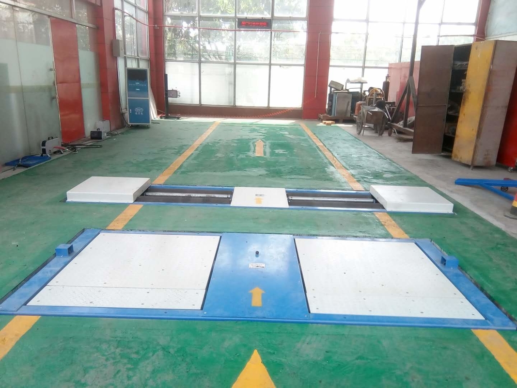 Cartesykj 15T Pemeliharaan kendaraan sekunder dan jalur pengujian Penguji rem rol dengan penguji geser sisi beban poros