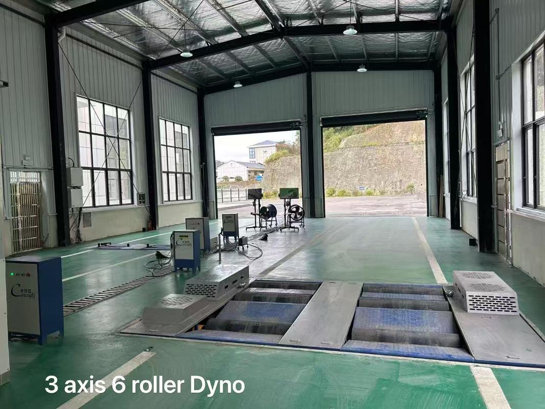 CTDCG-15 Otomotif Mobil Tiga sumbu enam roller Kendaraan Chassis Dinamometer tenaga kuda dinamometer