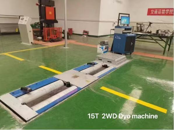 13t Beban CTDCG-13 Kendaraan Chassis Dinamometer Kendaraan Dinamometer Kendaraan Test Line Untuk Emisi Konsumsi Bahan Bakar