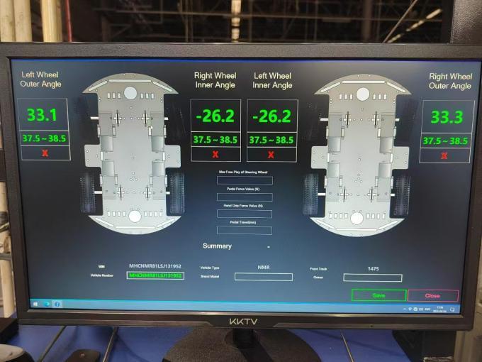 CTZJ-15 Truk Kendaraan Steering Angle Tester beban 15T dengan instrumen kontrol LCD dengan layar sentuh