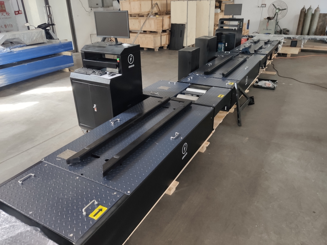 Garis pengujian sepeda motor 2-roda rem gaya beban gandar speedometer klem penyelarasan roda penguji lampu depan