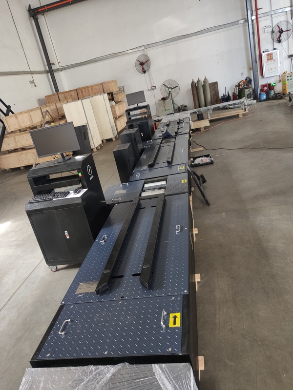 Garis pengujian sepeda motor 2-roda rem gaya beban gandar speedometer klem penyelarasan roda penguji lampu depan