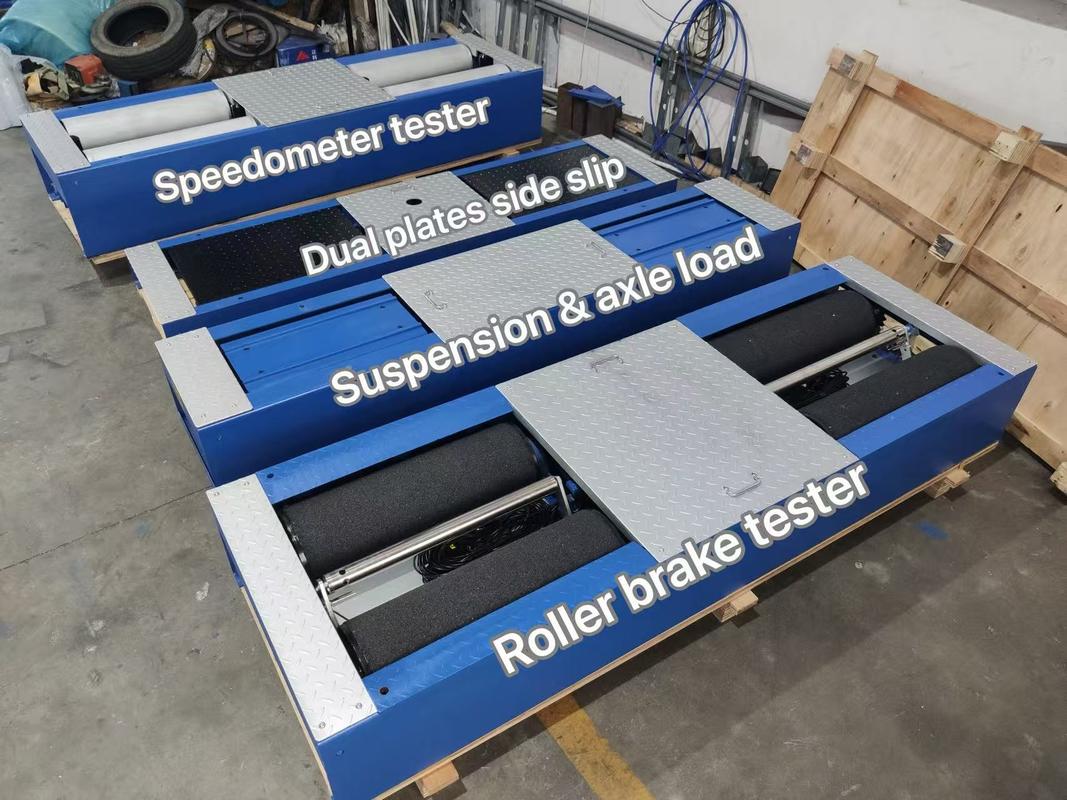 5-in-1 Roller Brake Tester dengan 4000kg Max Axle Load Patented Sanding Roller dan Industrial Control Computer