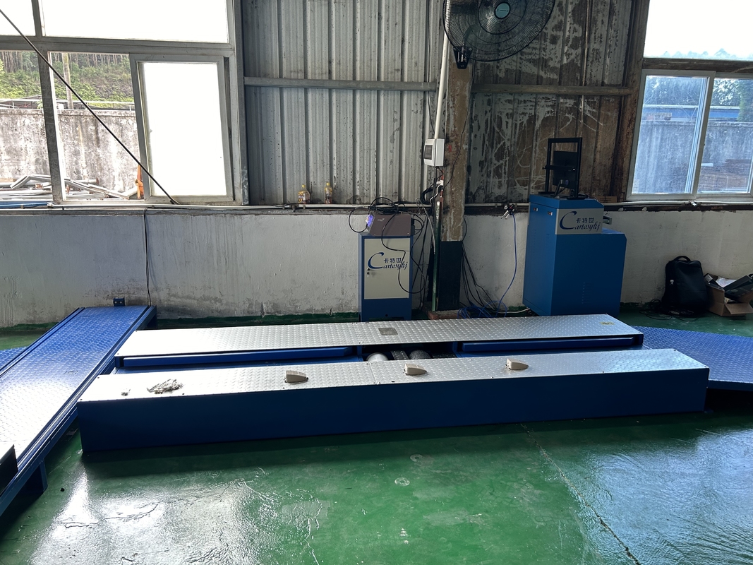 Bangku pengujian terpusat sepeda motor roda 2 Cartesykj, jalur pengujian sepeda motor, peralatan inspeksi kendaraan, kapasitas 750KG