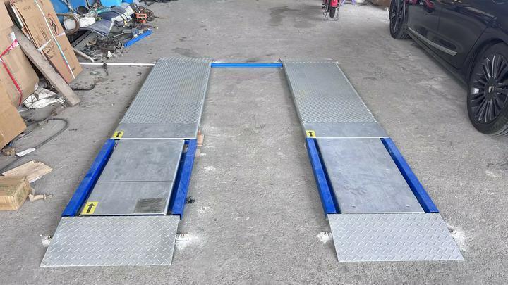 Cartesykj 4T Kapasitas 2 plat Ultra Flat Brake Tester dengan slip sisi, suspensi, beban poros, fungsi penguji rem